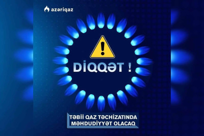 Bakının 2 rayonunda qaz təchizatı dayandırılıb