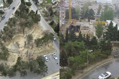Nizami rayonunda park əvəzinə restoran tikməyi planlaşdırıblar - VİDEO