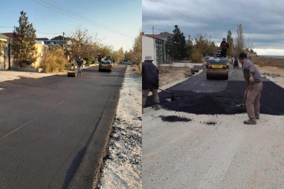 Hövsan qəsəbəsində küçələr asfaltlanır