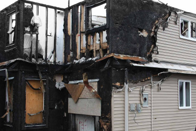 Səbail rayonunda ikimərtəbəli binada yanğın olub