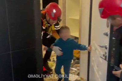 Əhmədlidə 3 yaşlı uşaq xilas edilib
