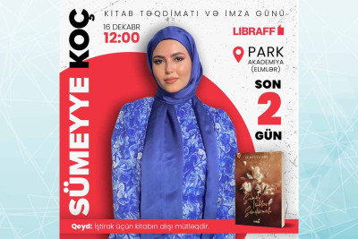 Türkiyəli sevilən yazıçı Sümeyye Koç Bakıya gəlir