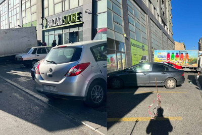 Paytaxtda marketlər mal qəbul edərkən piyadalara əziyyət verir