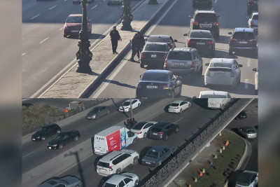 Bakının prospektlərində qəza baş verib