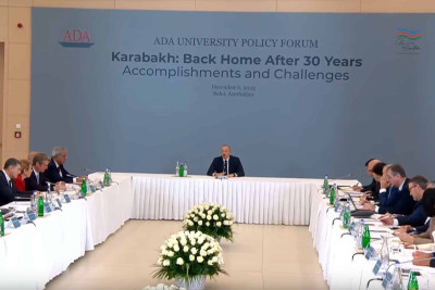 Prezident İlham Əliyev ADA Universitetində keçirilən forumdadır – VİDEO
