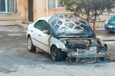 Yasamalda avtomobil yanıb