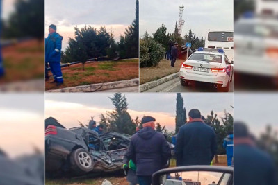 8 Noyabr prospektində “Mercedes” avtobusla toqquşub