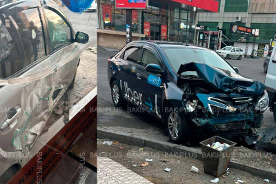 Bakıda “Toyota” Chevrolet”lə toqquşub