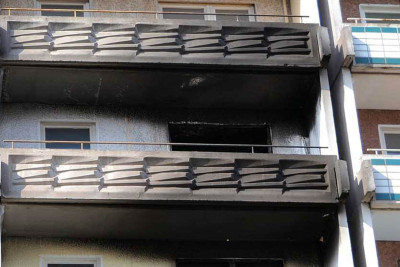Qaradağda çoxmərtəbəli yaşayış binasında mənzil yanıb