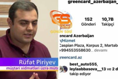 Bakıda fırıldaqçılıqda şübhəli bilinən “Green Card Azərbaycan” şirkətinin təmsilçisi saxlanılıb