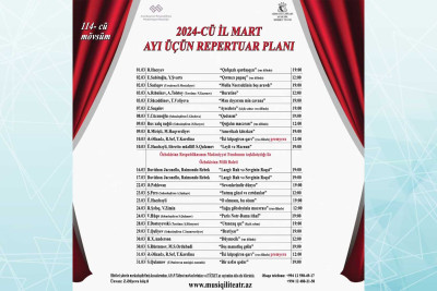 Azərbaycan Dövlət Akademik Musiqili Teatrı mart repertuarını açıqlayıb