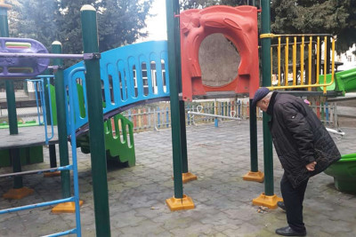 Nəsimi: Asif Məhərrəmov küçəsindəki parkda təmir işlərinə start verilib
