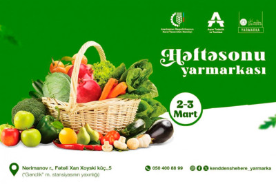 Bu həftəsonu “Kənddən Şəhərə” yarmarkası keçiriləcək
