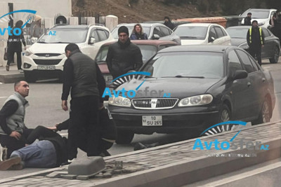 Yasamal rayonunda avtomobil piyadanı vurub