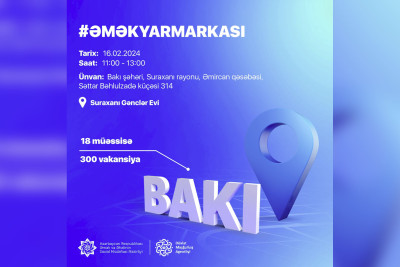 Əmircanda 300 vakansiyanın təqdim olunacağı yarmarka keçiriləcək