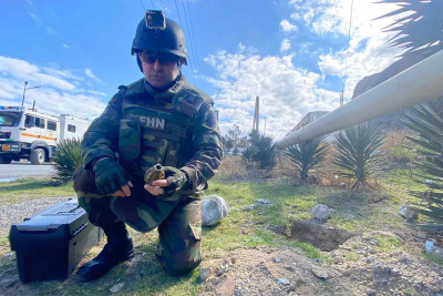 Buzovnada yararlı əl qumbarası tapılıb – VİDEO