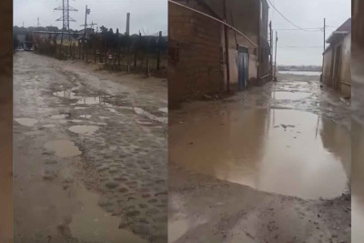 Ramananın palçıqlı küçəsi təmir edilmir – VİDEO