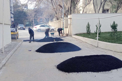 Taras Şevçenkonun heykəlinin olduğu park təmir olunur