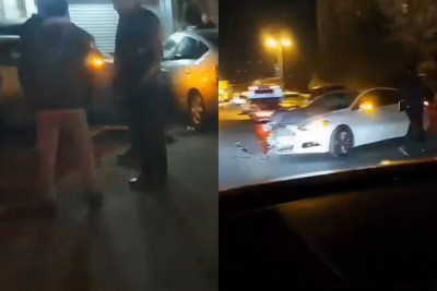 Qaraçuxurda yol qəzası: 4 avtomobilə ziyan dəyib - VİDEO
