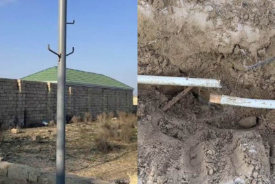 Zirə bağlarında zədələnmiş su borusu bərpa edilib