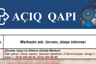 Ailə, Qadın və Uşaq Problemləri üzrə Dövlət Komitəsi açıq qapı günü keçirəcək