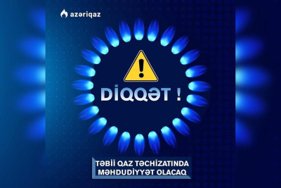 Xətai rayonunda qazın verilişi dayandırılacaq