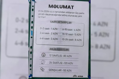Qış parkının altındakı dayanacağın qiymətləri artıb - FOTO
