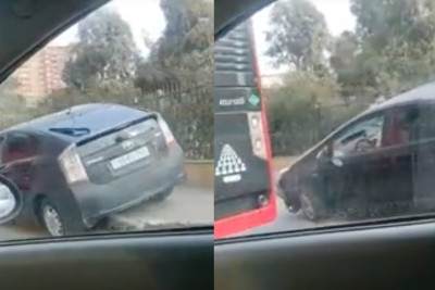 Xətaidə “Prius” avtobusla toqquşub – VİDEO