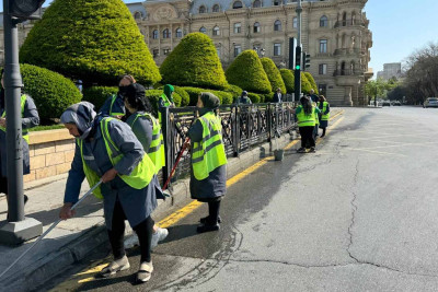 Nəsimi rayonunda həftəlik təmizlik işləri aparılıb