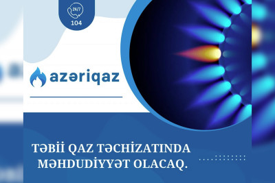 Xəzər, Nərimanov və Qaradağ rayonlarında qaz kəsiləcək