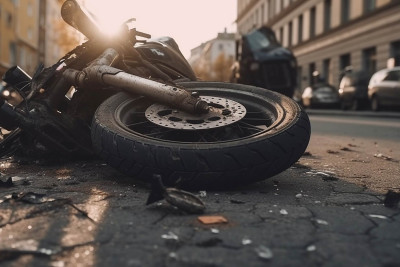 Yeni Günəşli qəsəbəsində motosikletçi qəzada xəsarət alıb