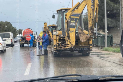 Maştağa yolunda hərəkət məhdudlaşdırılıb