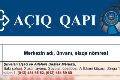 Uşaq və ailələrə dəstək mərkəzlərində “Açıq qapı” günü keçiriləcək