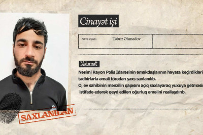 Nəsimi rayonunda evlərin birindən 18.500 manat oğurlanıb