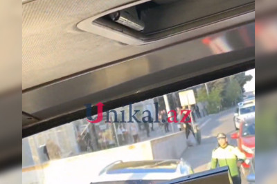 Bakıda sürücü polisin əmrinə tabe olmayaraq qaçıb - VİDEO