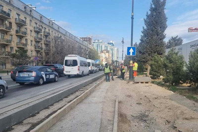 Bakı prospektlərinin birində velosiped zolaqları yaradılır – İDDİA