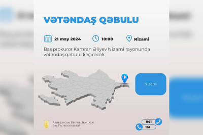 Baş prokuror və vətəndaşlar arasında görüş keçiriləcək