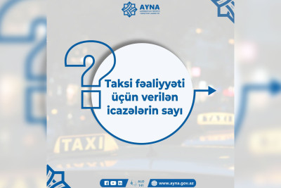 Taksi fəaliyyəti üçün neçə nəfər icazə alıb?