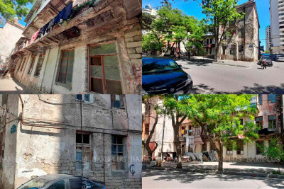 Bakının mərkəzində köhnə tikili qəzalı vəziyyətdədir