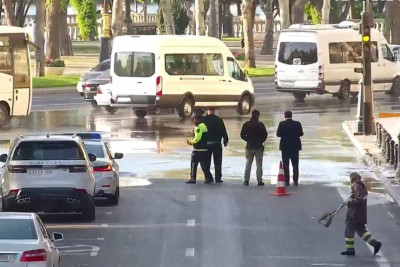Səbail rayonunda yol bağlanıb