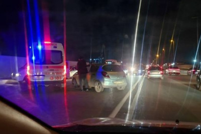 Sabunçuda təcili tibbi yardım maşını yol qəzasına düşüb