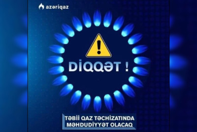 Səbailin bir hissəsində qazın verilişi dayandırılıb