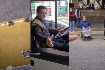 Əlil üçün pandus açmayan avtobus sürücüsü işdən qovulub – VİDEO