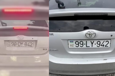 Avtomobilin nömrəsinə müdaxilə edən sürücü narkotik təsiri altında olub