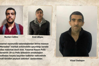 Yasamalda “Mercedes” markalı avtomobil qaçırılıb