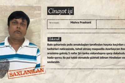 Bakıda Hindistan vətəndaşı saxlanılıb