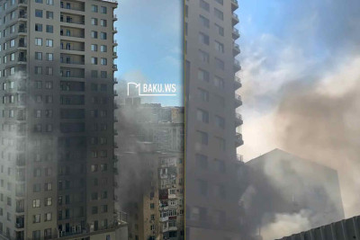 Yasamalda yaşayış binasında partlayış baş verib