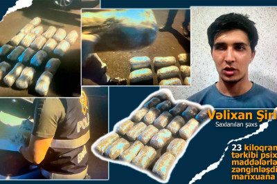 Narkotik alveri ilə məşğul olan 23 yaşlı gənc tutulub