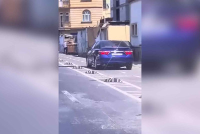 Özünü velosipedçi kimi hiss edən sürücü: polis hərəkətə keçib – VİDEO