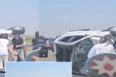 Bakı–Quba ödənişli yolunda maşın aşıb